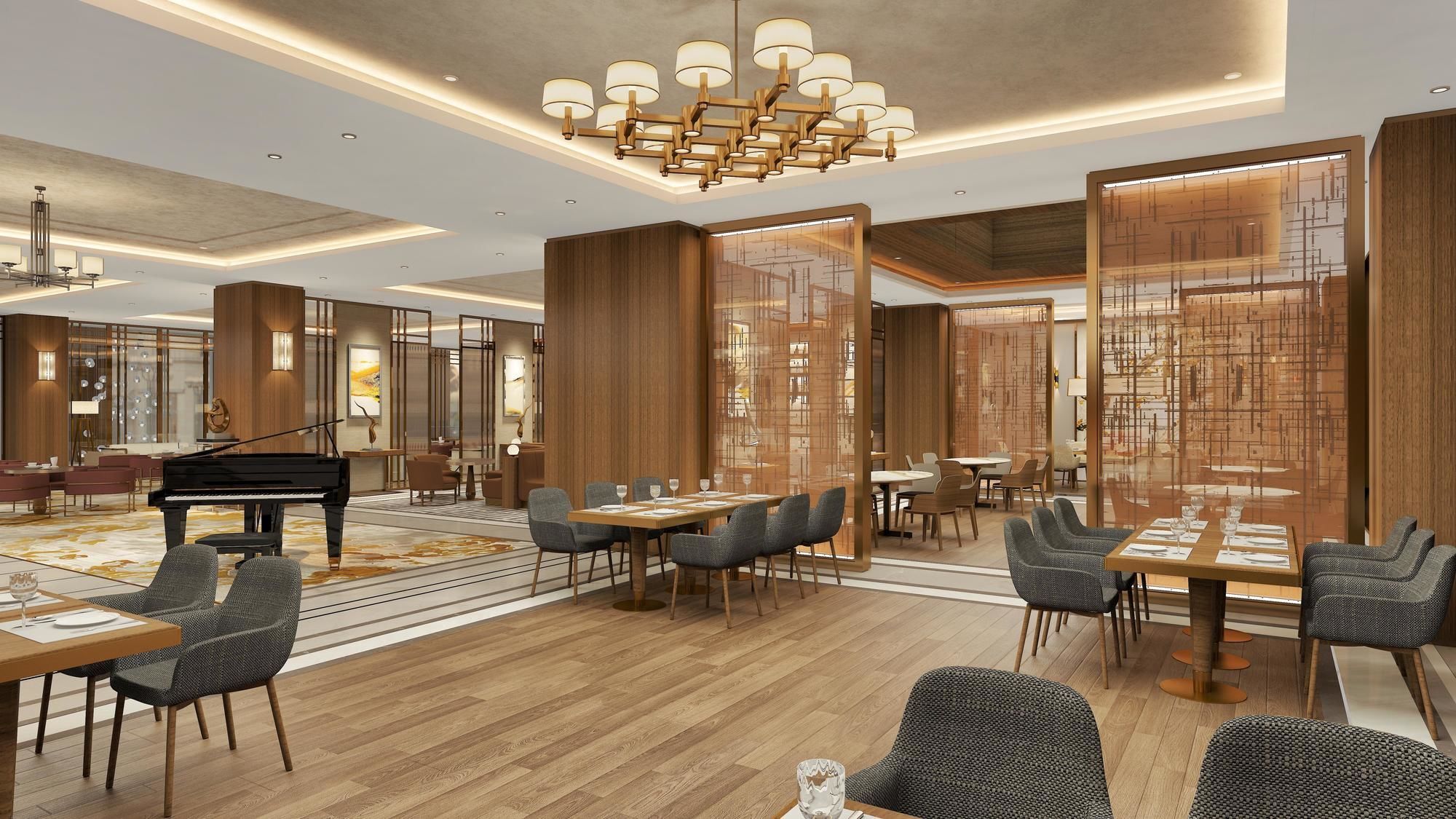 Doubletree By Hilton Skopje Exterior foto The restaurant